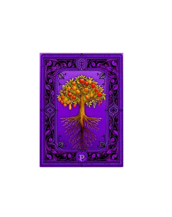 Animated purple deck card flipping from its tree-of-life back to the Ace of Spades, Willow Feeder