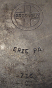 cast iron griswold skillet emblem