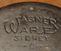 wagner cast iron skillet emblem